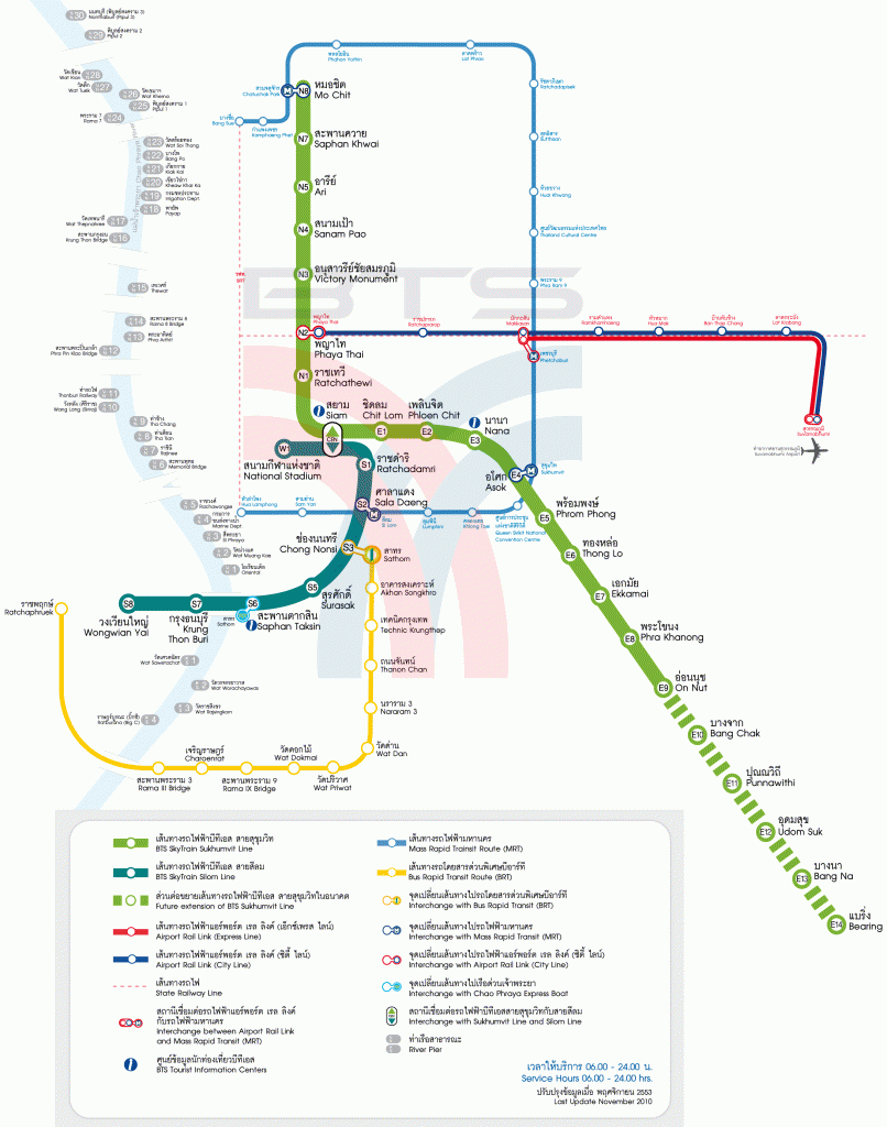 Bangkok BTS Master Route Map
