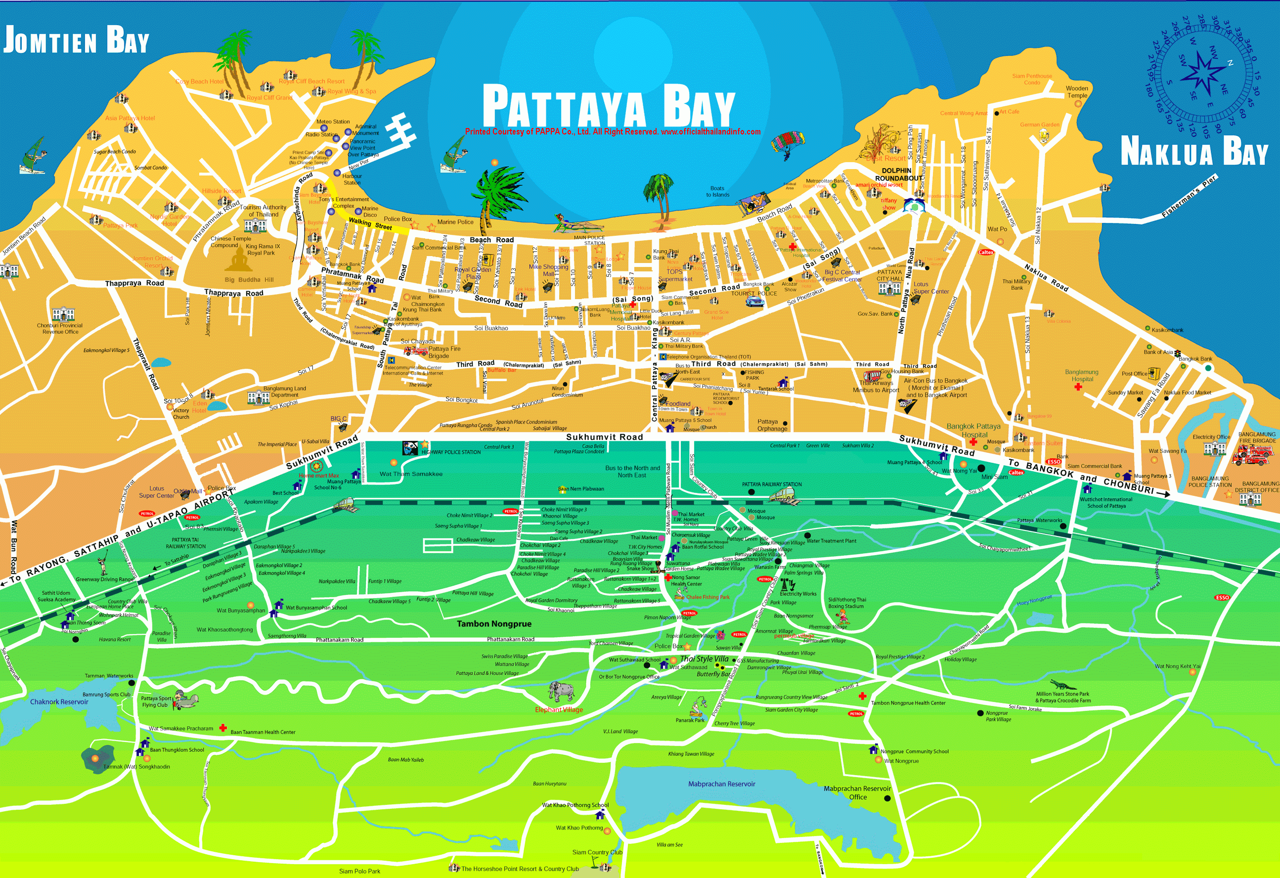 Detailed Map of Pattaya