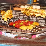 Skewers on the BBQ