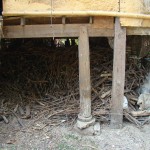 Wood pile under kitchen in Nakhon Phanom